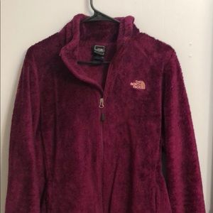 Purple Fuzzy North Face Jacket